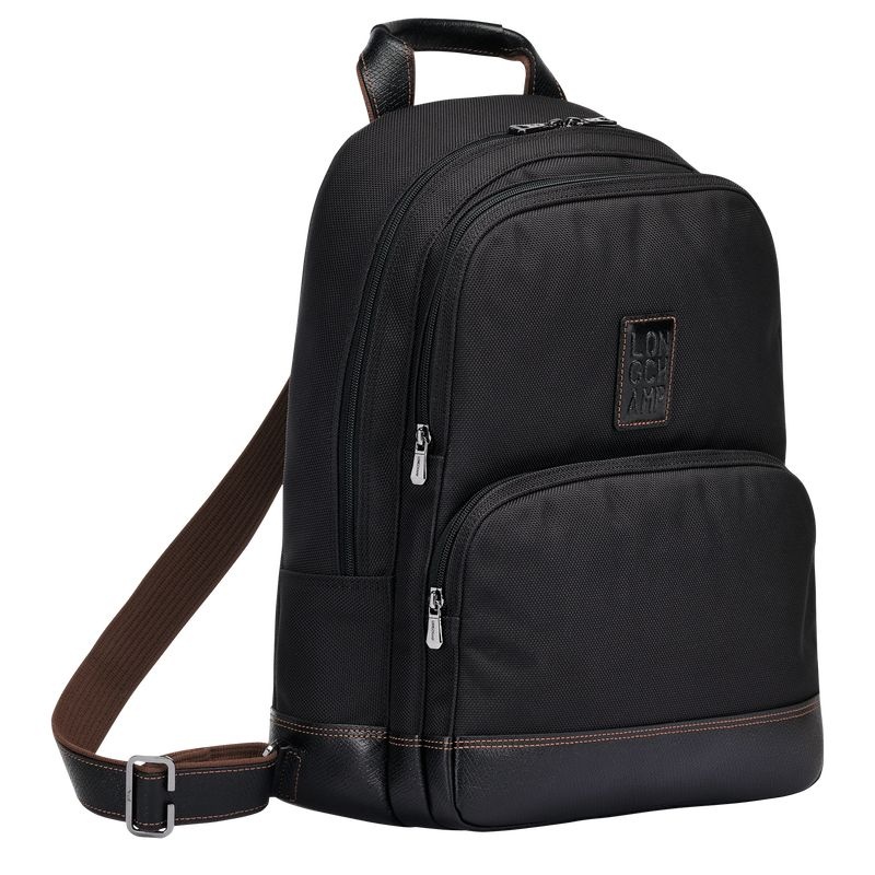 Black Longchamp Boxford Men's Backpacks | 6835-RVWMP