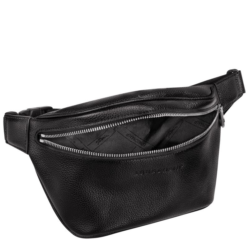 Black Longchamp Le Foulonné M Men's Belt Bags | 4813-ZAXFS