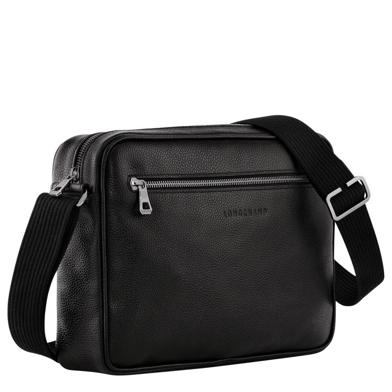 Black Longchamp Le Foulonné M Men's Crossbody Bags | 3809-IVHZX