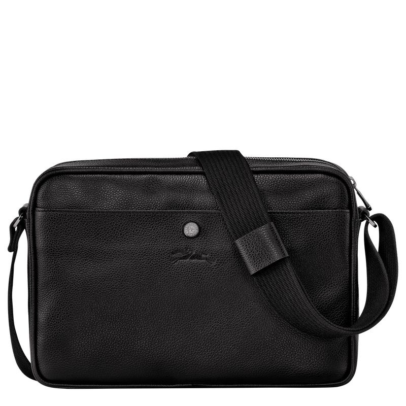 Black Longchamp Le Foulonné M Men's Crossbody Bags | 3809-IVHZX