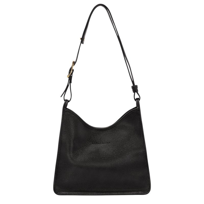 Black Longchamp Le Foulonné M Women\'s Hobo Bag | 8265-DPOZT