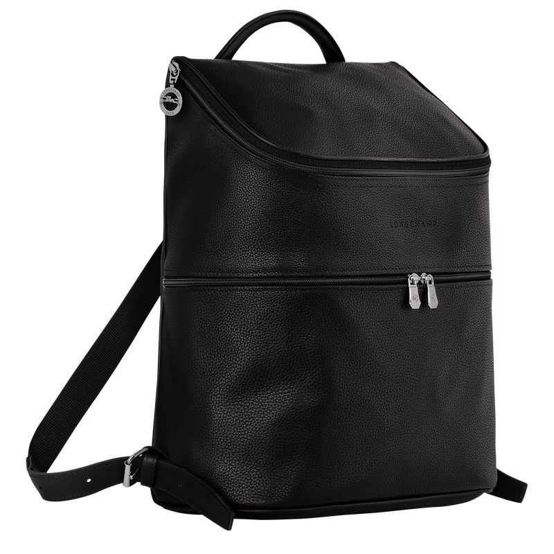 Black Longchamp Le Foulonné Men's Backpacks | 9543-ATSFV