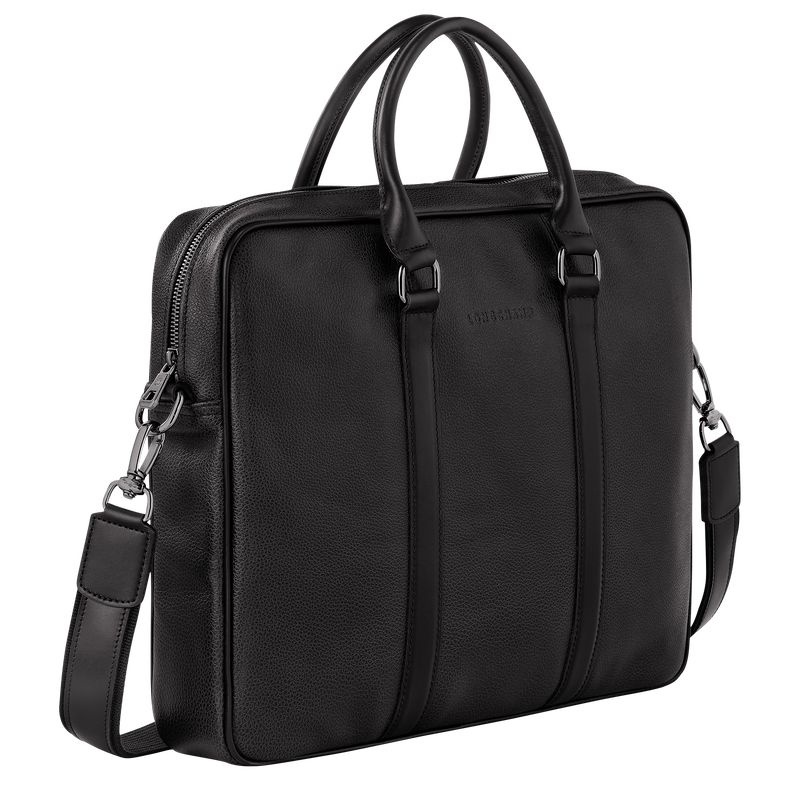 Black Longchamp Le Foulonné S Men's Briefcase | 8176-SLBUM