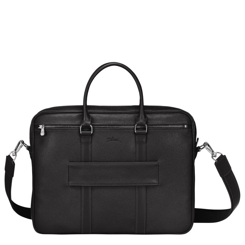 Black Longchamp Le Foulonné S Men's Briefcase | 8176-SLBUM