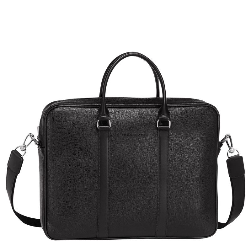 Black Longchamp Le Foulonné S Men\'s Briefcase | 8176-SLBUM