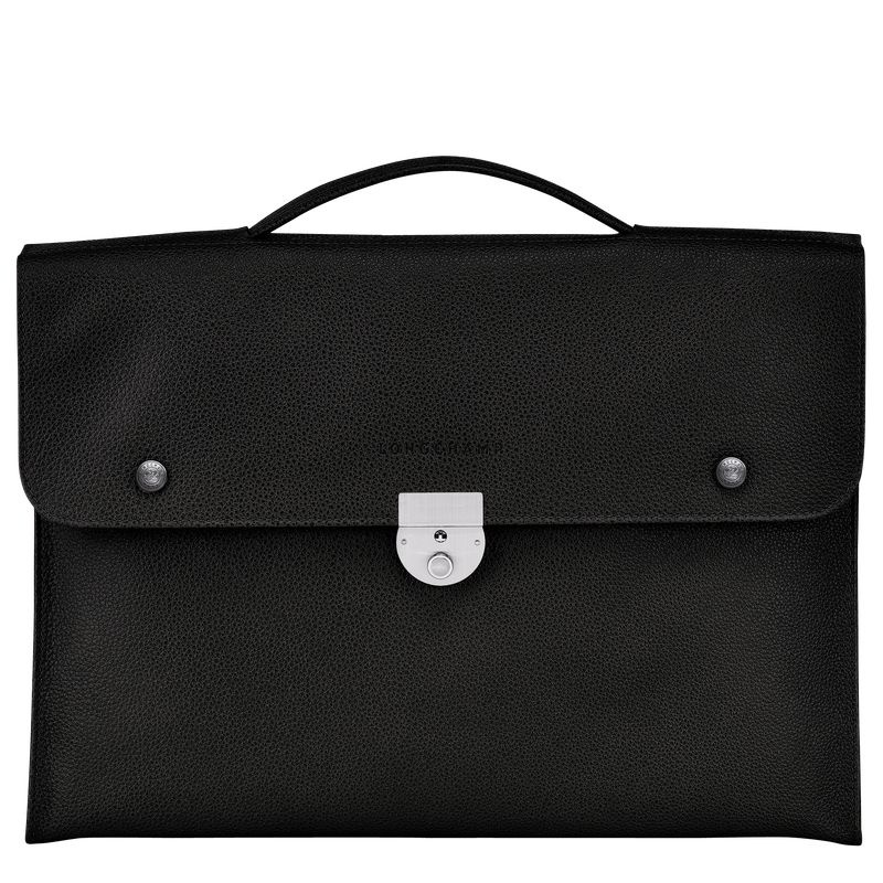 Black Longchamp Le Foulonné S Men\'s Briefcase | 0783-LWNFX