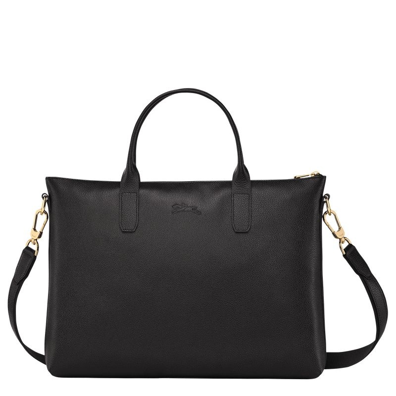 Black Longchamp Le Foulonné S Women's Briefcase | 8140-OBAZF