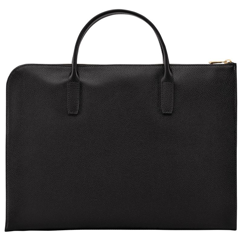 Black Longchamp Le Foulonné S Women's Briefcase | 4876-HTLEJ