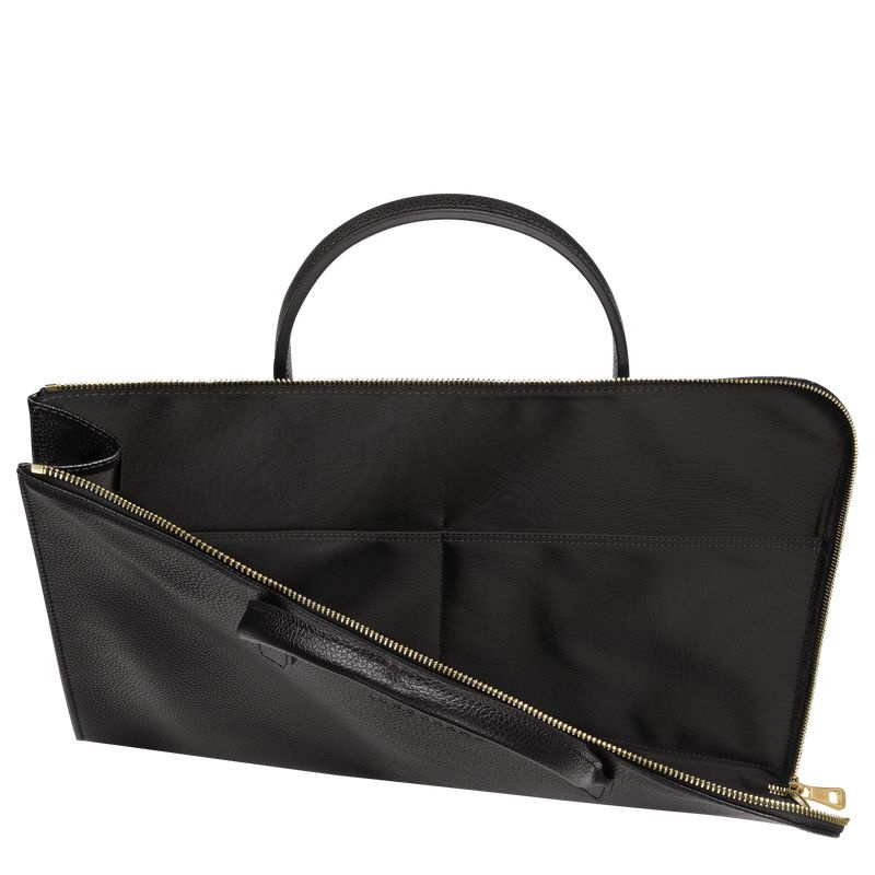 Black Longchamp Le Foulonné S Women's Briefcase | 4876-HTLEJ