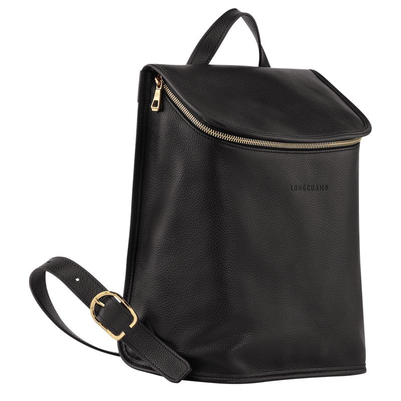 Black Longchamp Le Foulonné Women's Backpacks | 9071-RZGHS