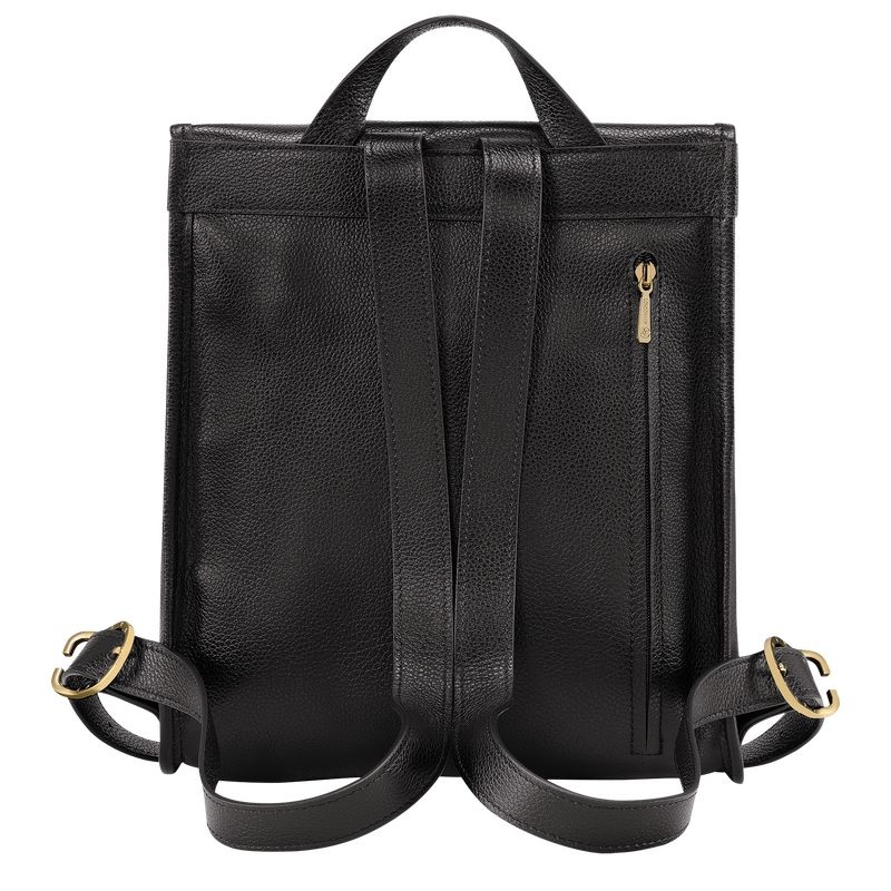 Black Longchamp Le Foulonné Women's Backpacks | 9071-RZGHS