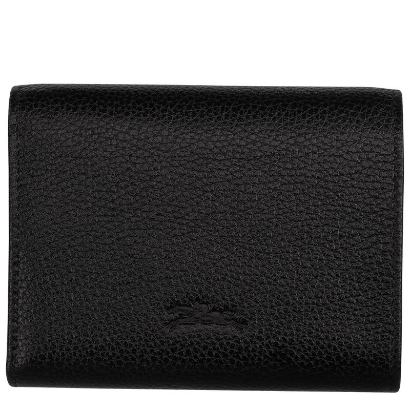 Black Longchamp Le Foulonné Women's Wallet | 3016-OQKHP