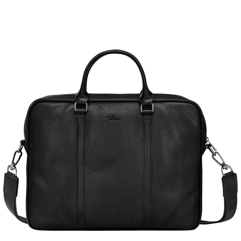 Black Longchamp Le Foulonné XS Men's Briefcase | 8140-SIDKJ