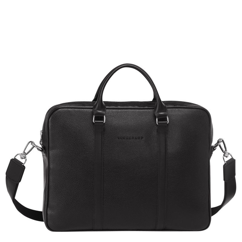 Black Longchamp Le Foulonné XS Men\'s Briefcase | 8140-SIDKJ