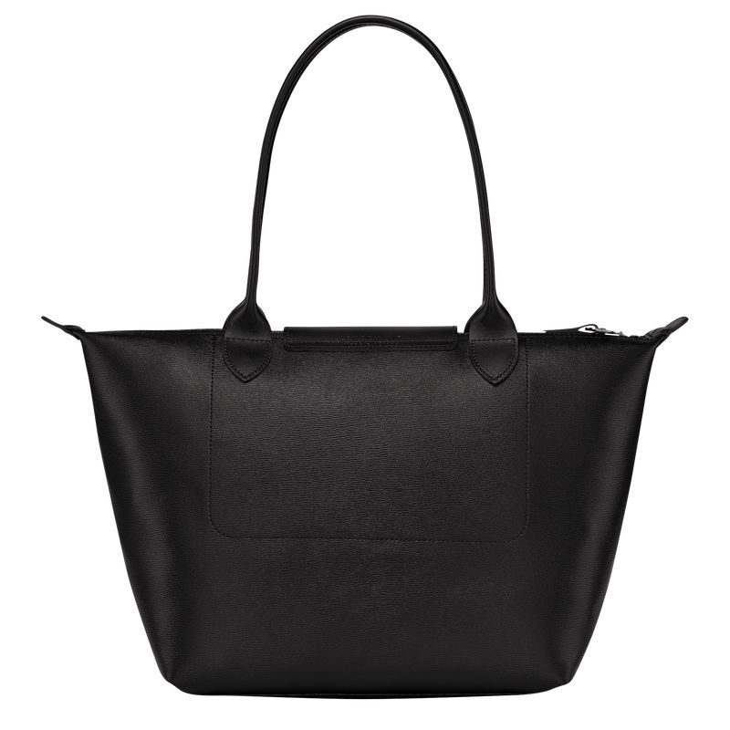 Black Longchamp Le Pliage City M Women's Tote Bags | 2510-HJNYK