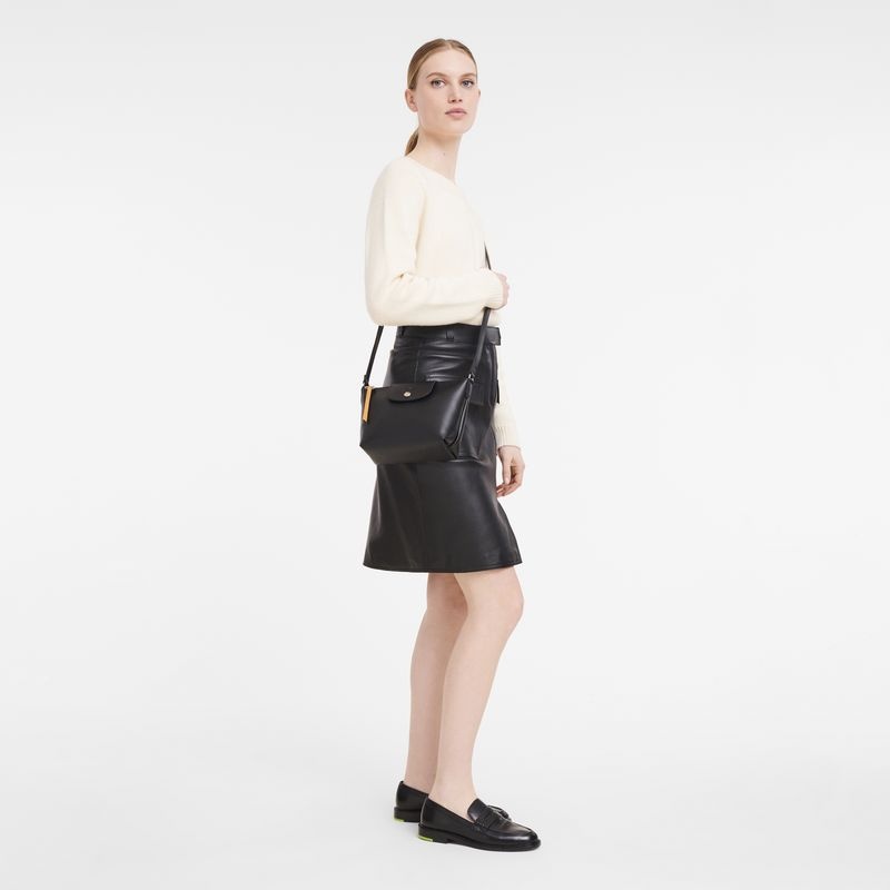 Black Longchamp Le Pliage City XS Women's Crossbody Bags | 9261-UDNHS