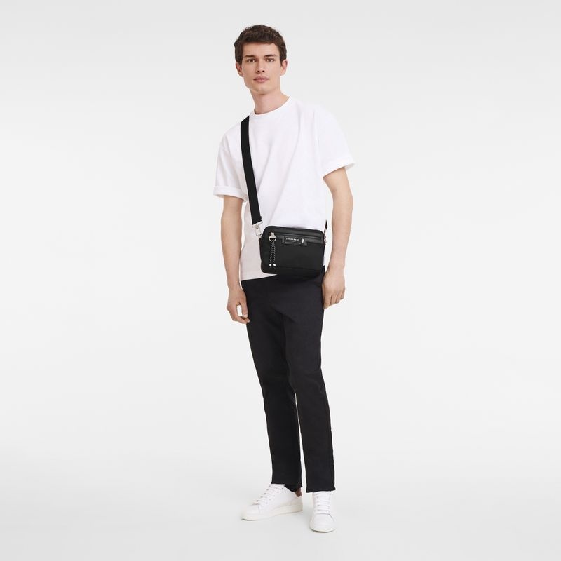 Black Longchamp Le Pliage Energy S Men's Crossbody Bags | 2103-BWAID