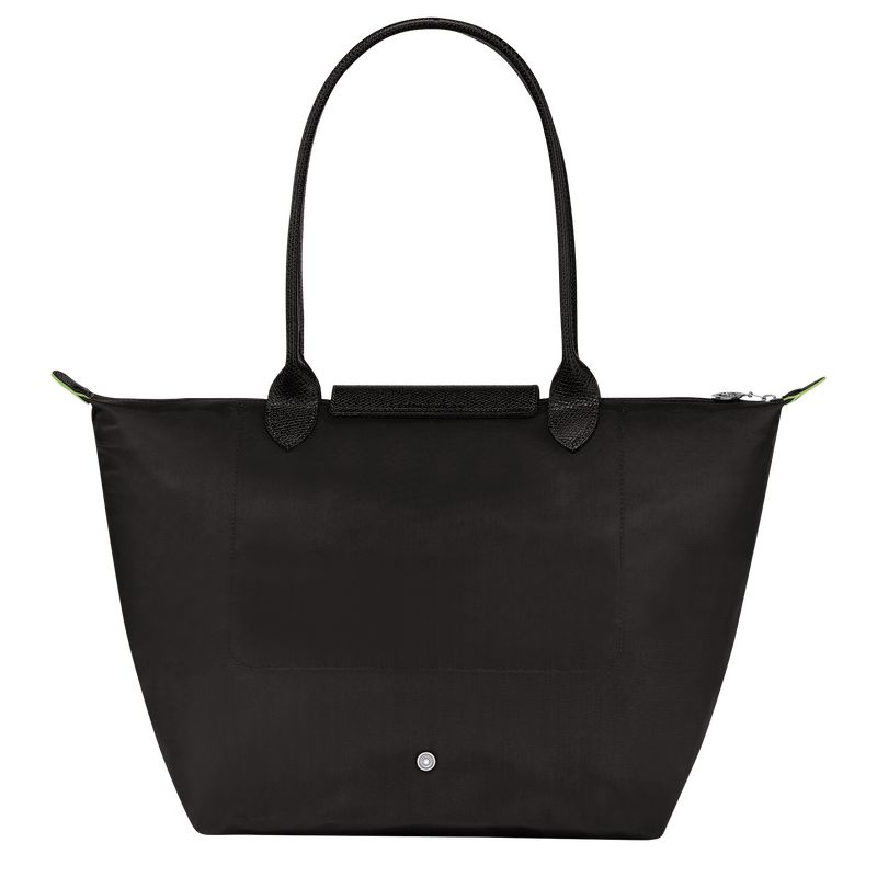 Black Longchamp Le Pliage Green L Women's Tote Bags | 8912-BXDIL