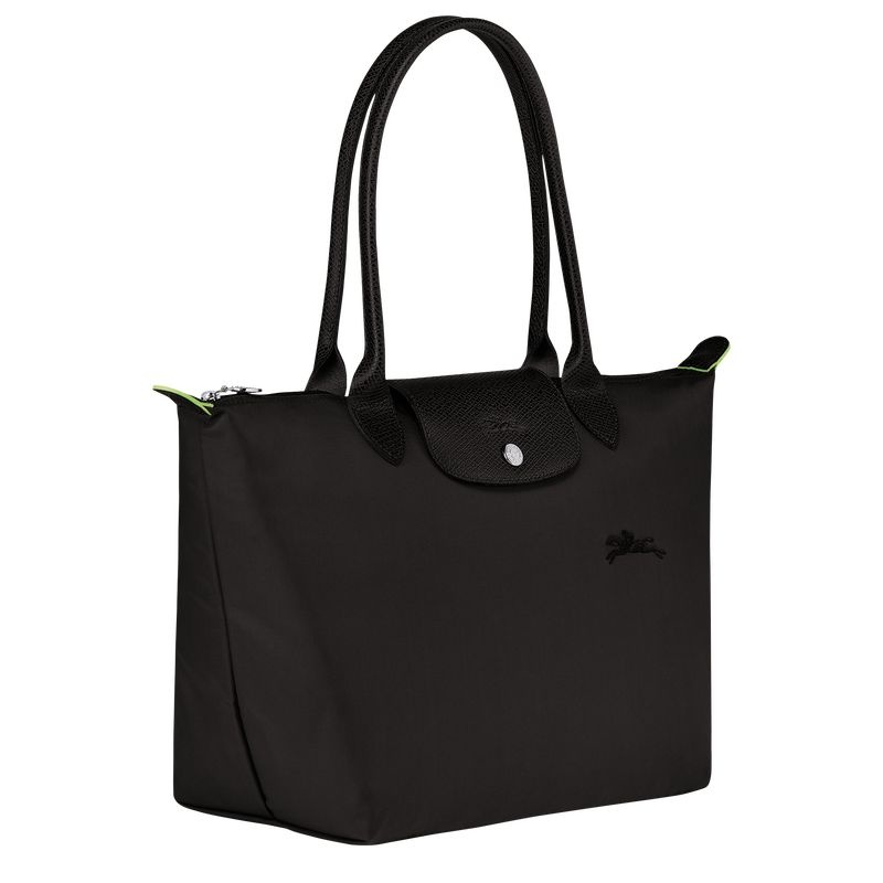 Black Longchamp Le Pliage Green M Women's Tote Bags | 0893-KSENH