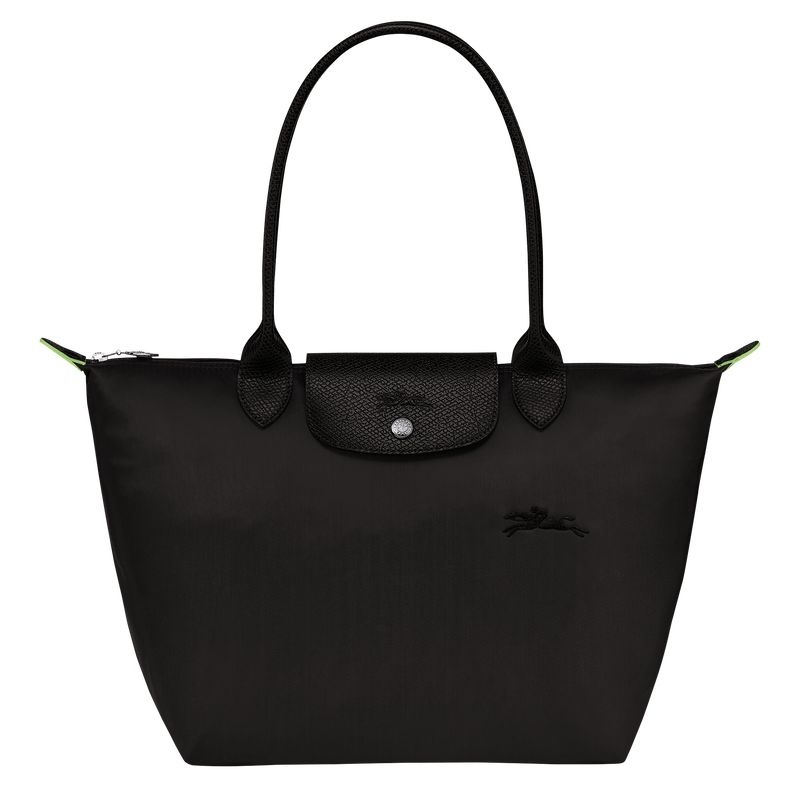 Black Longchamp Le Pliage Green M Women\'s Tote Bags | 0893-KSENH