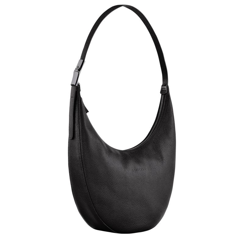 Black Longchamp Roseau Essential L Women's Shoulder Bags | 5283-NULGK