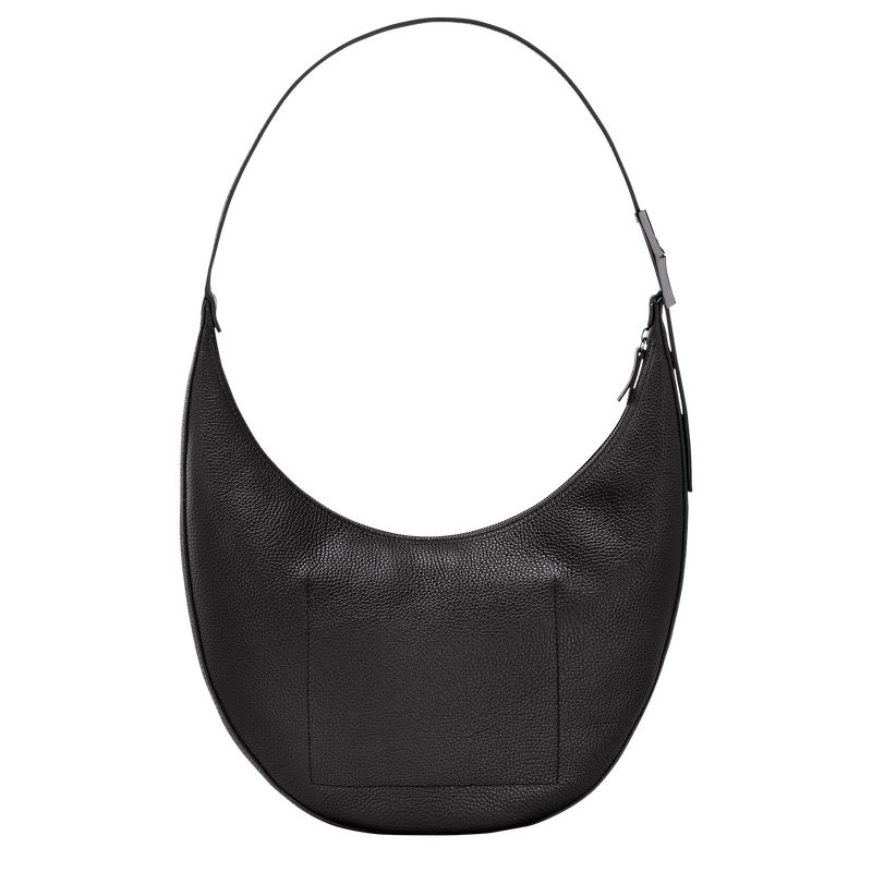 Black Longchamp Roseau Essential L Women's Shoulder Bags | 5283-NULGK