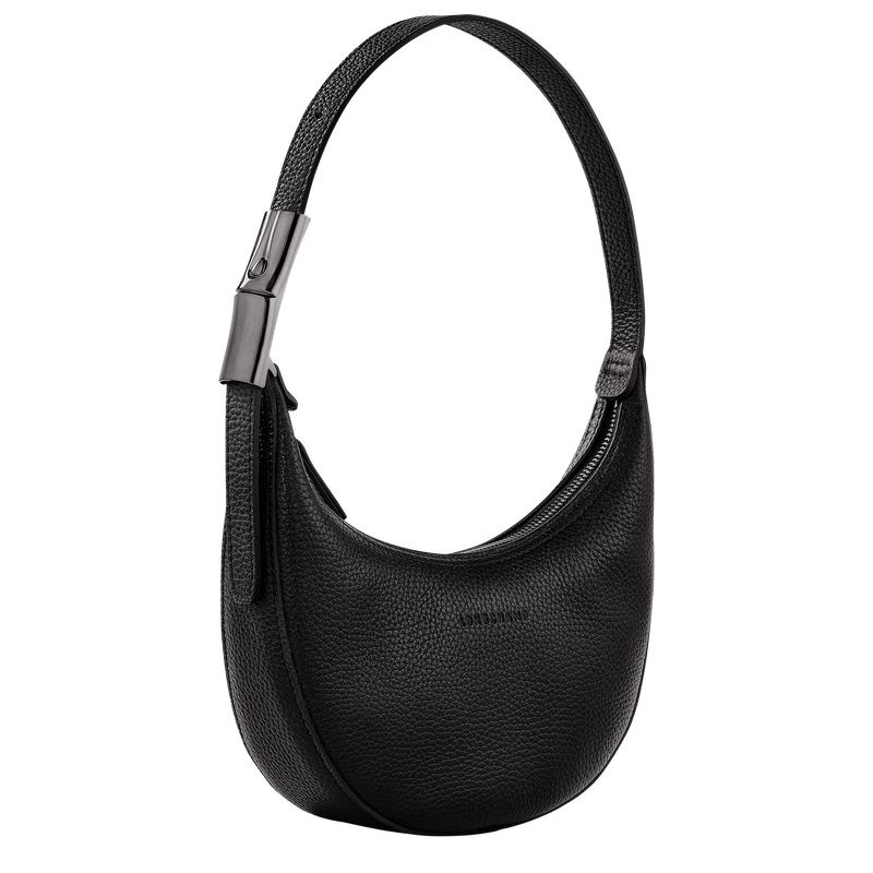 Black Longchamp Roseau Essential S Women's Hobo Bag | 5860-HAEPL