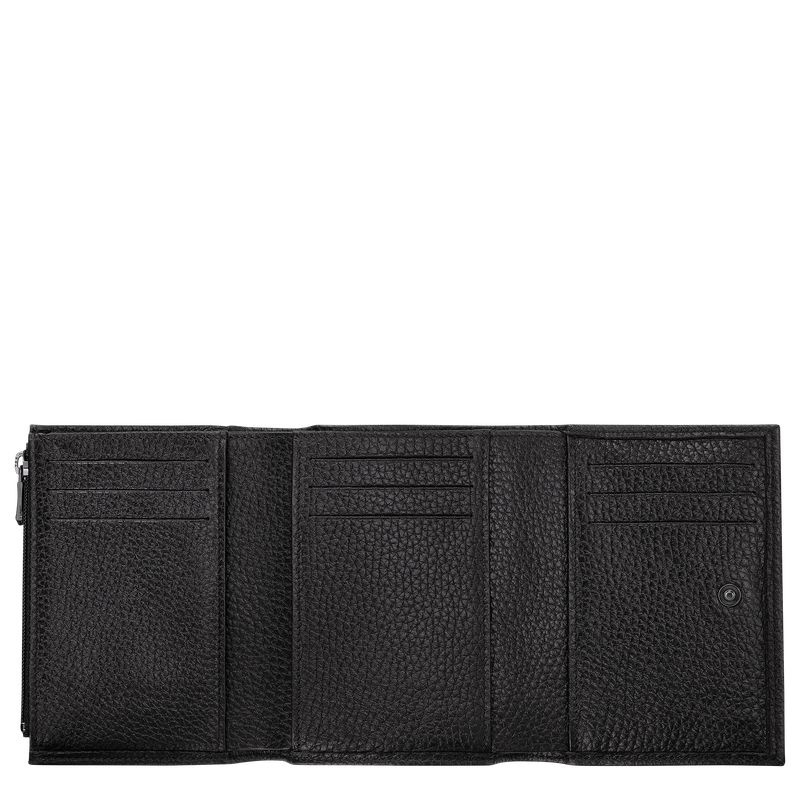 Black Longchamp Roseau Essential Women's Wallet | 4312-QYKNL