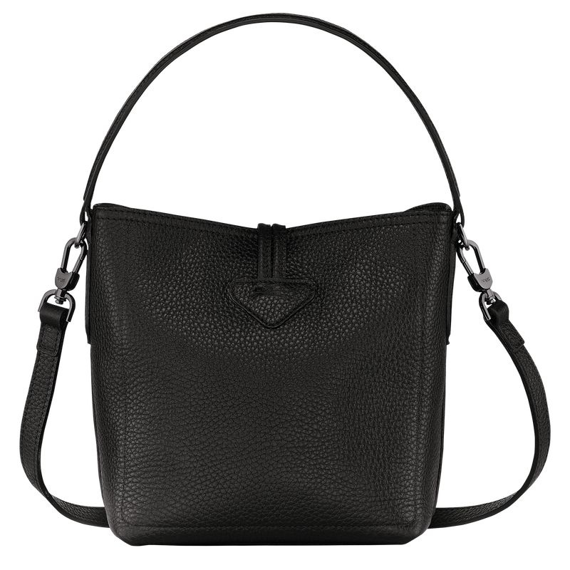 Black Longchamp Roseau Essential XS Women's Bucket Bags | 5297-PFENR