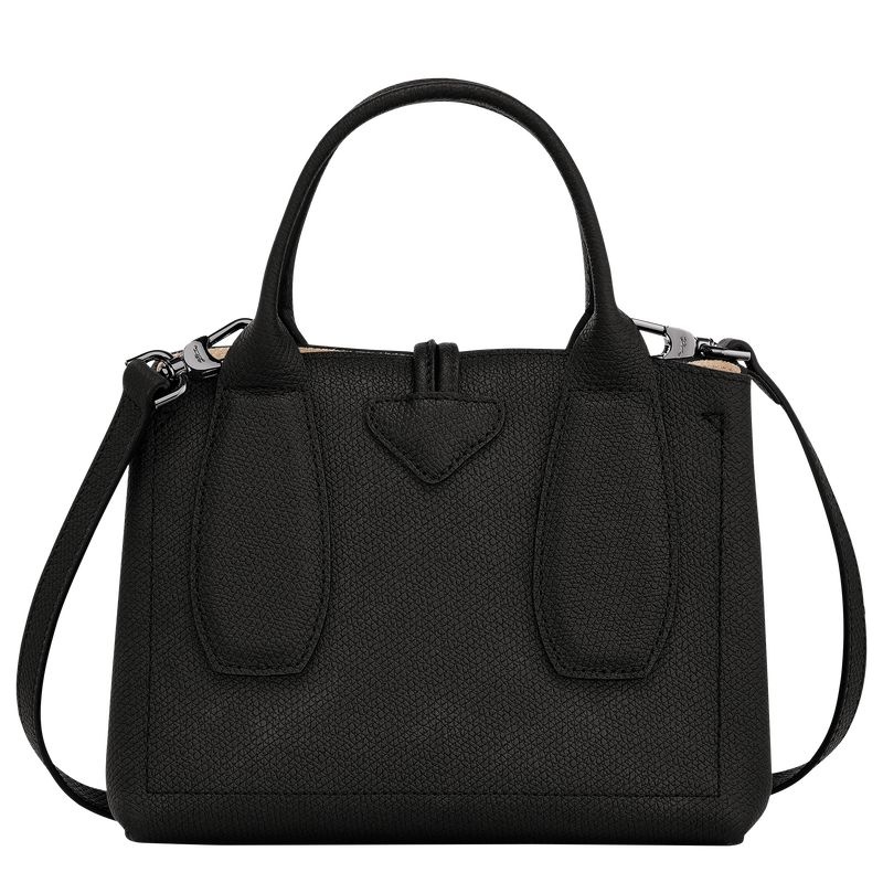 Black Longchamp Roseau S Women's Handbag | 9281-NOHQA