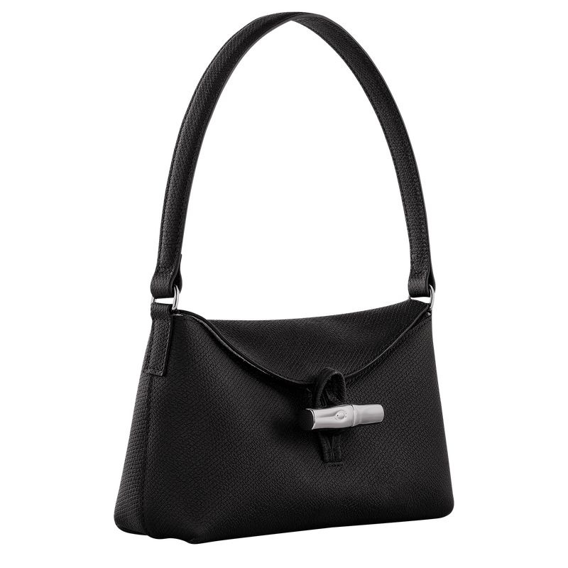 Black Longchamp Roseau S Women's Hobo Bag | 1203-XNMAS