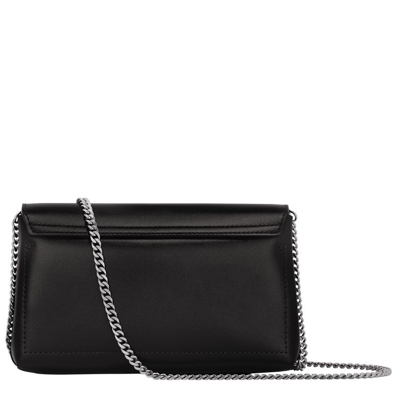 Black Longchamp Roseau Women's Clutch Bag | 3046-DMTSV