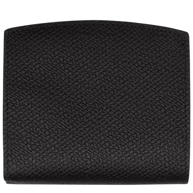 Black Longchamp Roseau Women's Wallet | 4531-RGJHE