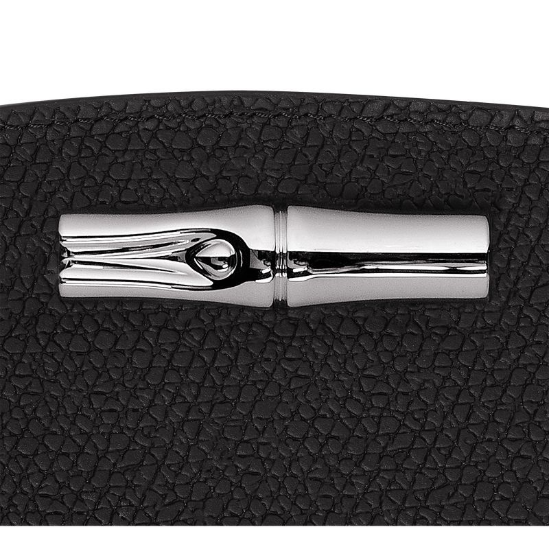 Black Longchamp Roseau Women's Wallet | 4531-RGJHE