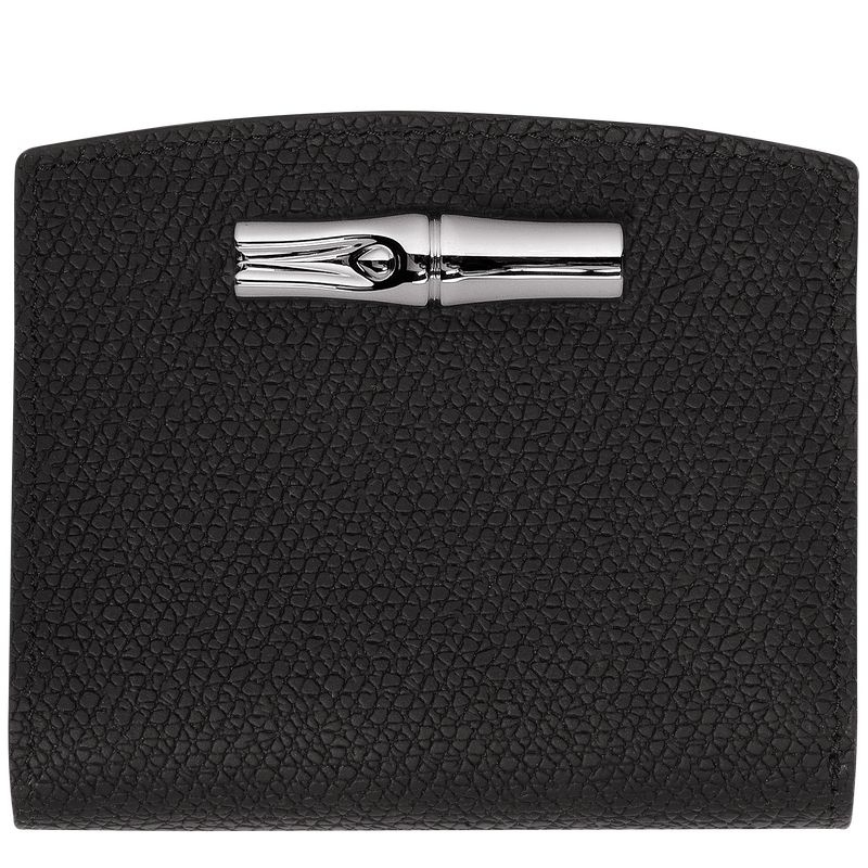 Black Longchamp Roseau Women\'s Wallet | 4531-RGJHE