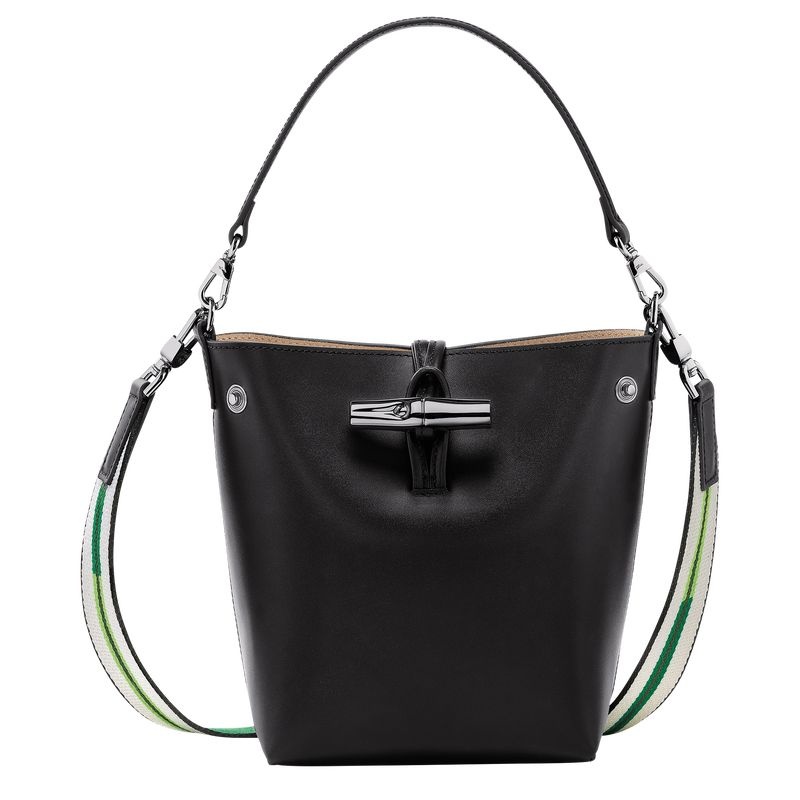 Black Longchamp Roseau XS Women\'s Bucket Bags | 3267-VFMDZ