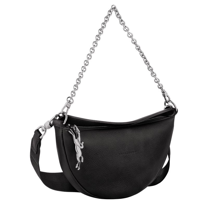 Black Longchamp Smile S Women's Shoulder Bags | 7809-YEGXS