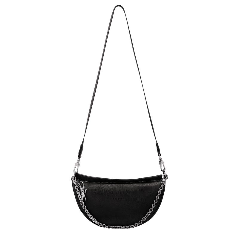 Black Longchamp Smile S Women's Shoulder Bags | 7809-YEGXS