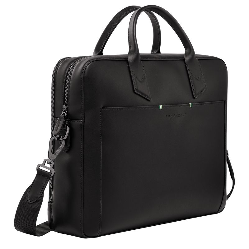 Black Longchamp sur Seine M Men's Briefcase | 1527-CXGMN