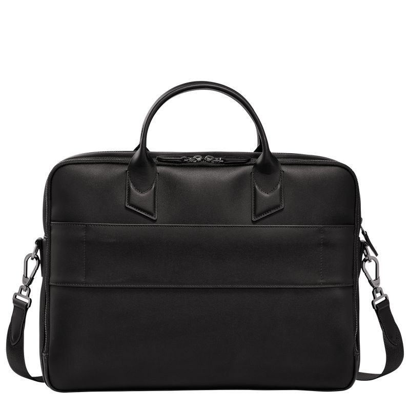 Black Longchamp sur Seine M Men's Briefcase | 1527-CXGMN