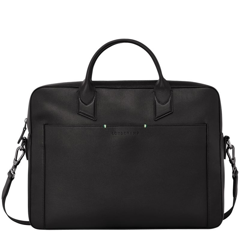 Black Longchamp sur Seine M Men\'s Briefcase | 1527-CXGMN