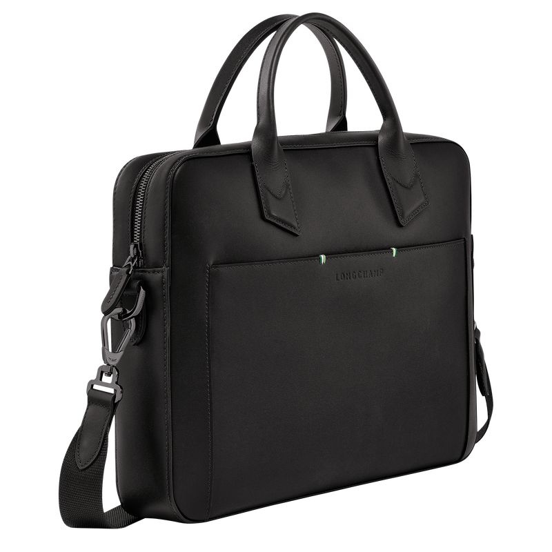 Black Longchamp sur Seine Men's Briefcase | 2709-UYAIC