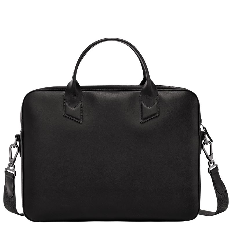 Black Longchamp sur Seine Men's Briefcase | 2709-UYAIC