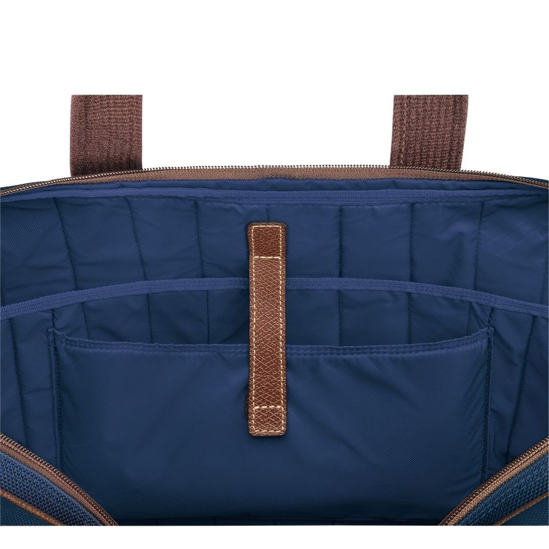 Blue Longchamp Boxford L Men's Briefcase | 0598-YQIGL