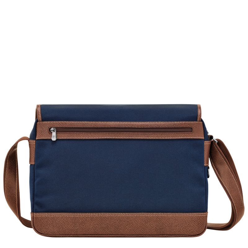 Blue Longchamp Boxford L Men's Crossbody Bags | 1579-ERGIX