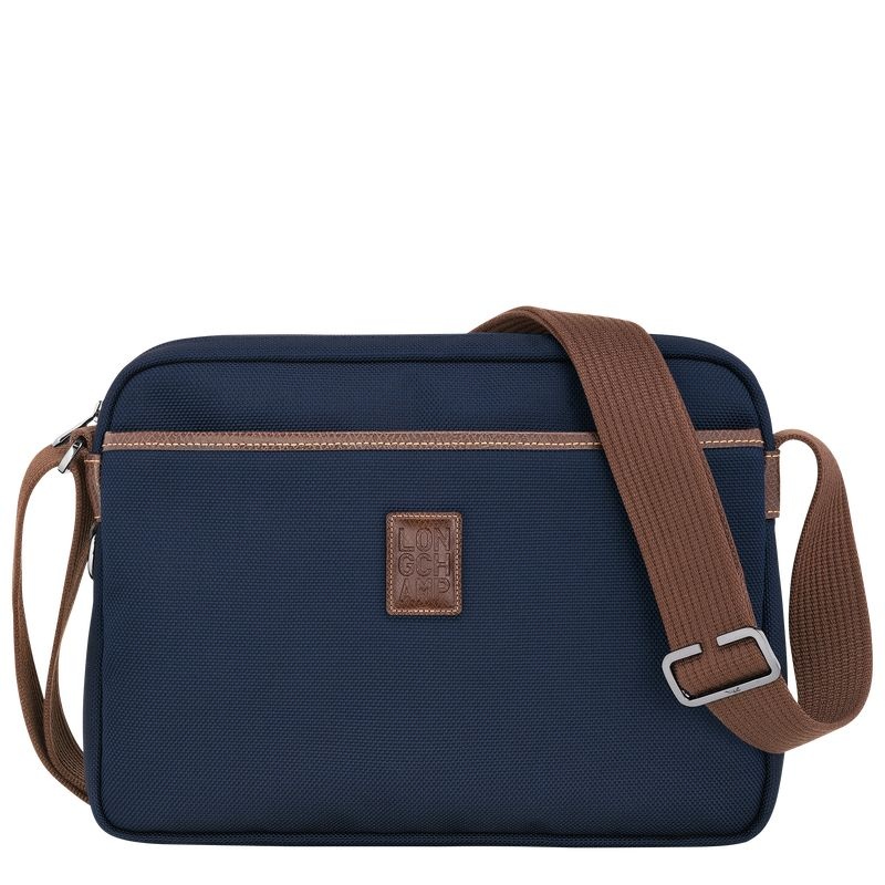 Blue Longchamp Boxford M Men\'s Crossbody Bags | 8734-BIRCJ