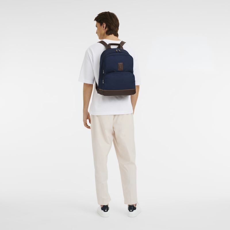 Blue Longchamp Boxford Men's Backpacks | 2168-BLHUX