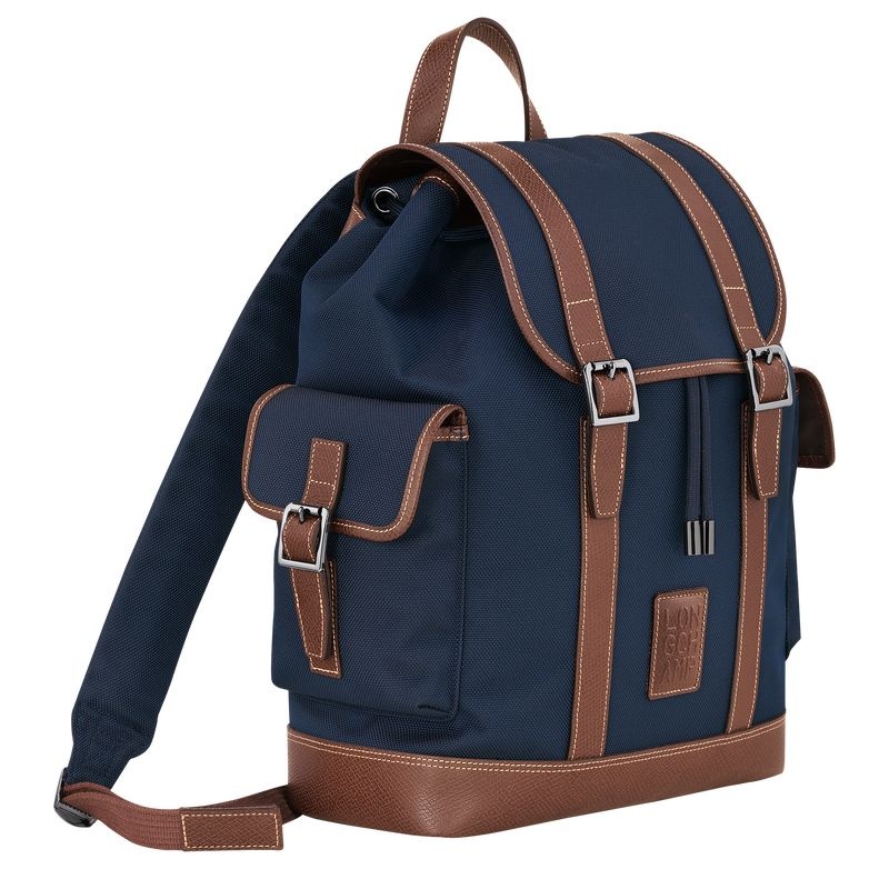 Blue Longchamp Boxford Men's Backpacks | 8265-XTPFS