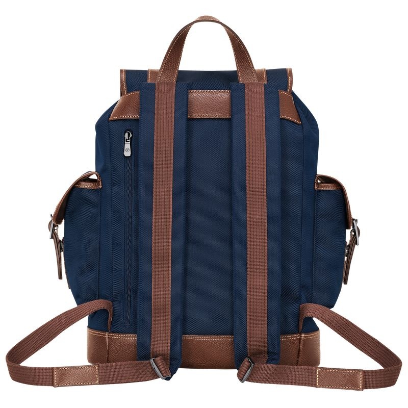 Blue Longchamp Boxford Men's Backpacks | 8265-XTPFS