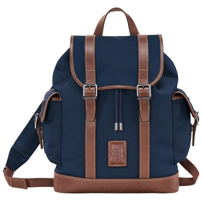 Blue Longchamp Boxford Men\'s Backpacks | 8265-XTPFS